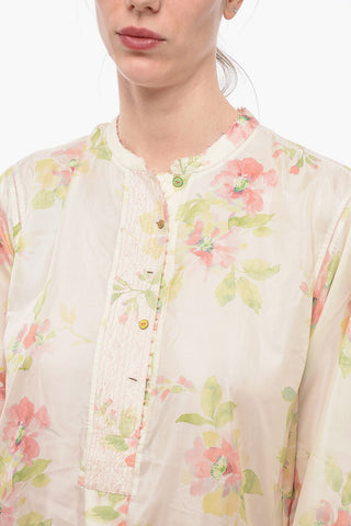 Floral print Silk Maxi Dress