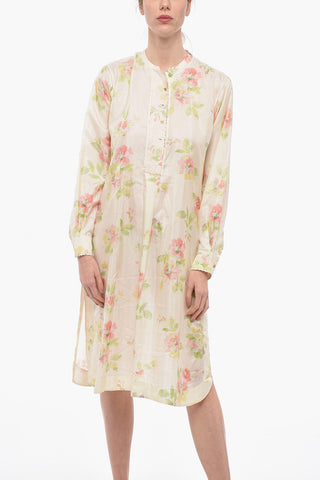 Floral print Silk Maxi Dress