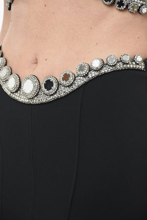 Minigonna PLEXI con Fascia Gioiello in Vita