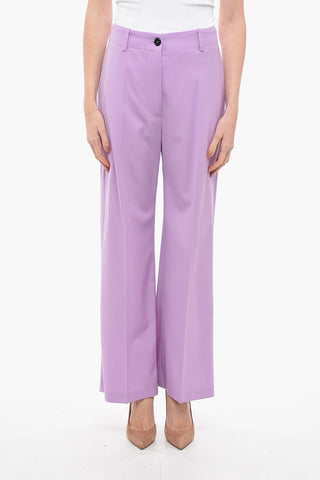 High-Waisted Straight Fit Pants