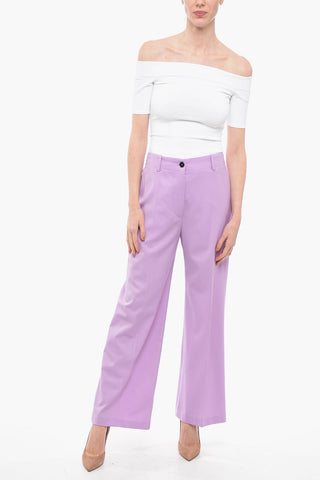 High-Waisted Straight Fit Pants