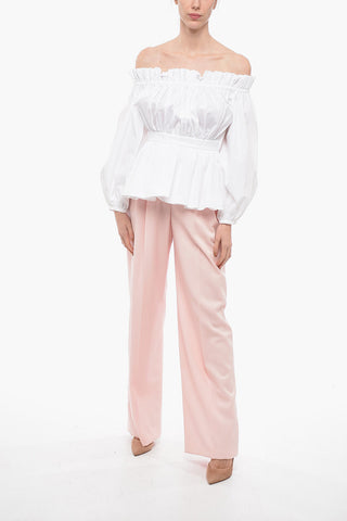 Blusa a Spalle Scoperte con Arricciature