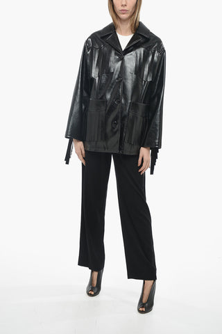 Vegan Leather SIENNA jacket with Fringe