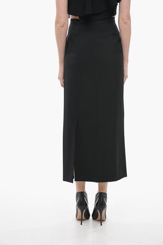 High-waisted Pencil Skirt with Cut Out Detail