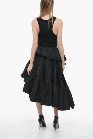 Double Layer Dress with Scallop Skirt