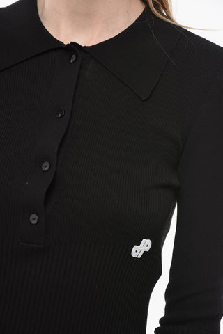 Vestito A Maniche Lunghe A Costine 