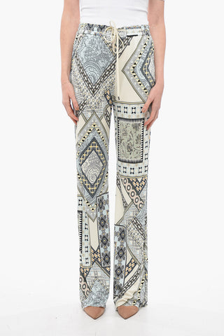 Pantaloni Leisure Stampati Con Coulisse