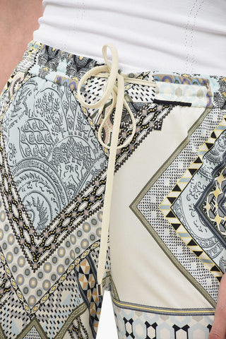 Pantaloni Leisure Stampati Con Coulisse