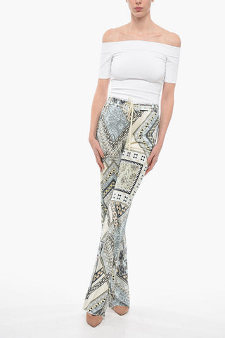Pantaloni Leisure Stampati Con Coulisse