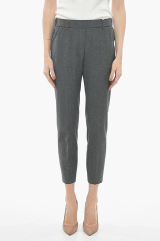 Pantaloni Chino con Elastico in Vista