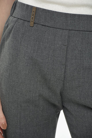 Pantaloni Chino con Elastico in Vista
