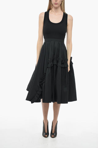Double Layer Dress with Scallop Skirt