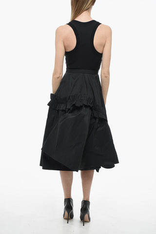 Double Layer Dress with Scallop Skirt