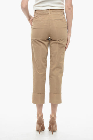 Stretch Cotton Chinos Pants with Cuffs