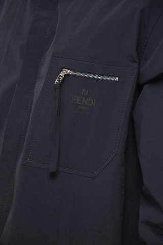 Overshirt in Nylon con Taschino a Zip