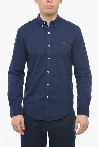 Button-down Twill Cotton Shirt