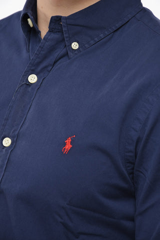 Button-down Twill Cotton Shirt