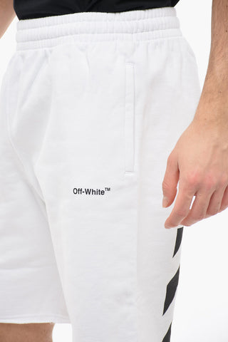 Shorts DIAG HELVETICA in Cotone Garzato a Taglio Vivo