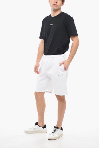 Shorts DIAG HELVETICA in Cotone Garzato a Taglio Vivo