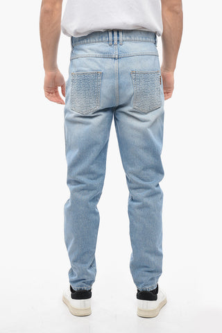 Straight-Fit Jeans with 17cm Monogram Pockets