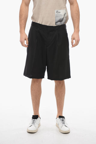 Virgin Wool TORRELAPILLO Shorts with Front Pleats