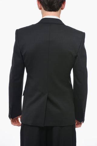 SICILIA Slim Fit Blazer with Silk Satin Peak Lapel