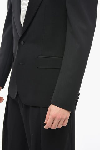 SICILIA Slim Fit Blazer with Silk Satin Peak Lapel