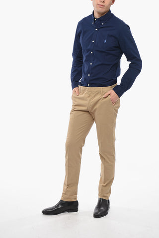 GAUBERT Slim Fit Pants with Loops