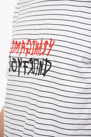 T-Shirt Girocollo IMAGINARY BOYFRIEND a Righe