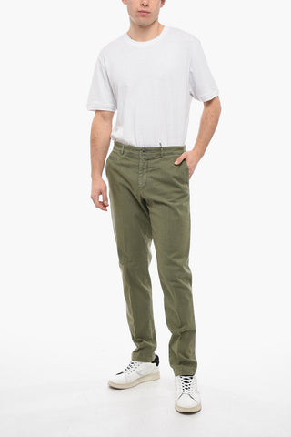 Cotton Pants with Welt Pockets