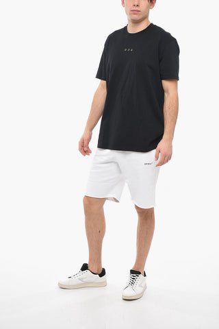 T-Shirt Girocollo Slim Fit con Dettaglio Occhielli