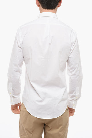 Cotton Slim Fit Shirt with Button-down Collar