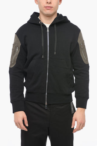 Multipocket Hoodie Sweatshirt with Zipped Closure