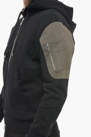 Multipocket Hoodie Sweatshirt with Zipped Closure