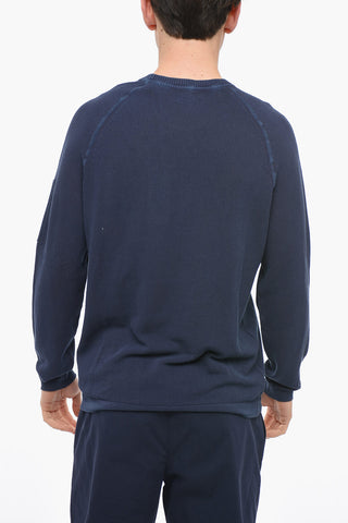 Crew Neck Crepê Cotton Sweater