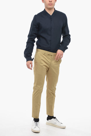 Pantaloni Stretch con Tasche a Filo