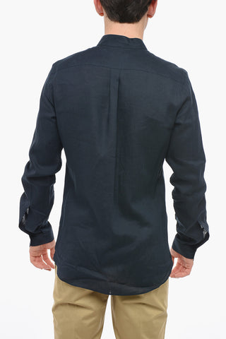 MARTINI Mandarin Collar Flax Shirt