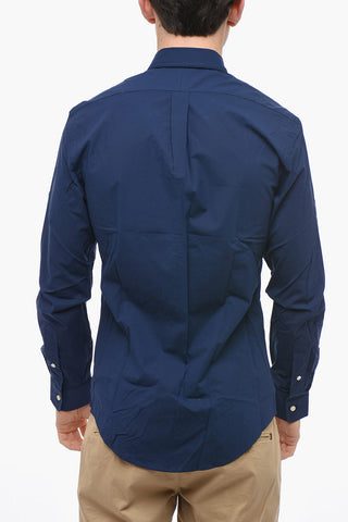 Cotton Slim Fit Shirt with Button-down Collar