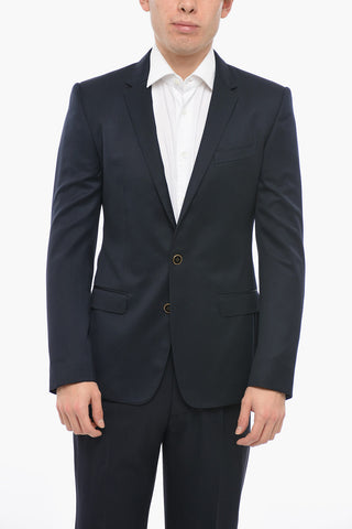 MARTINI Slim Fit Virgin Wool Blazer with Flap Pockets