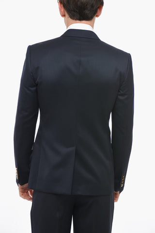 MARTINI Slim Fit Virgin Wool Blazer with Flap Pockets
