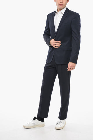 MARTINI Slim Fit Virgin Wool Blazer with Flap Pockets