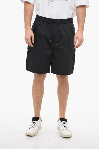 Cargo Shorts with Ton-sur-ton Embroidered Logo