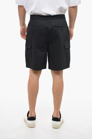 Cargo Shorts with Ton-sur-ton Embroidered Logo