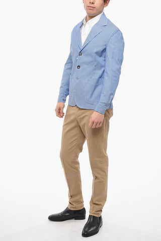 Half-lined Blazer with Striped Pattern