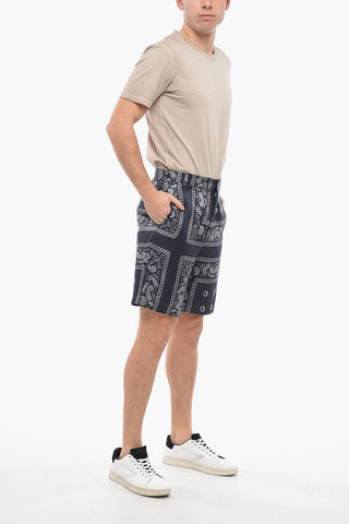 Silk Shorts with Bandana Print