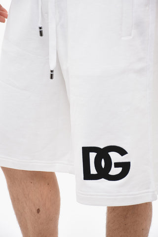 Shorts in Jersey Garzato con Banda Logata in Vita
