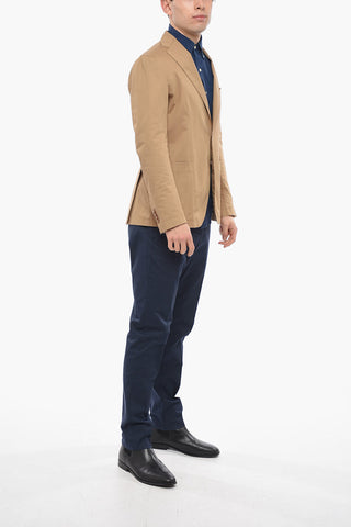 Cotton Unlined Blazer with Welt Pockets