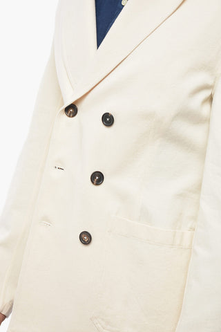Blazer Semifoderato Doppiopetto con Tasche a Toppa
