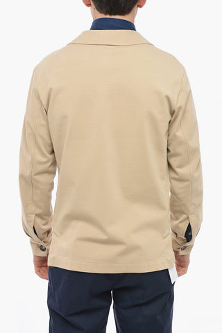 Cotton Blend Unlined Blazer with Patch Pocket