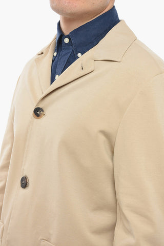 Cotton Blend Unlined Blazer with Patch Pocket